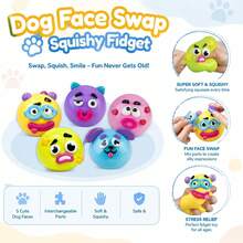 NEW Smushers Squishy-Curiosities Smushers Dog Face Swap Squishy,Soft Slow Rising Stress Relief For Stress & Anxiety Relief, Cute Dog Face Sensory Fidget For For Adults Anxiety Relief - Rose - View 7