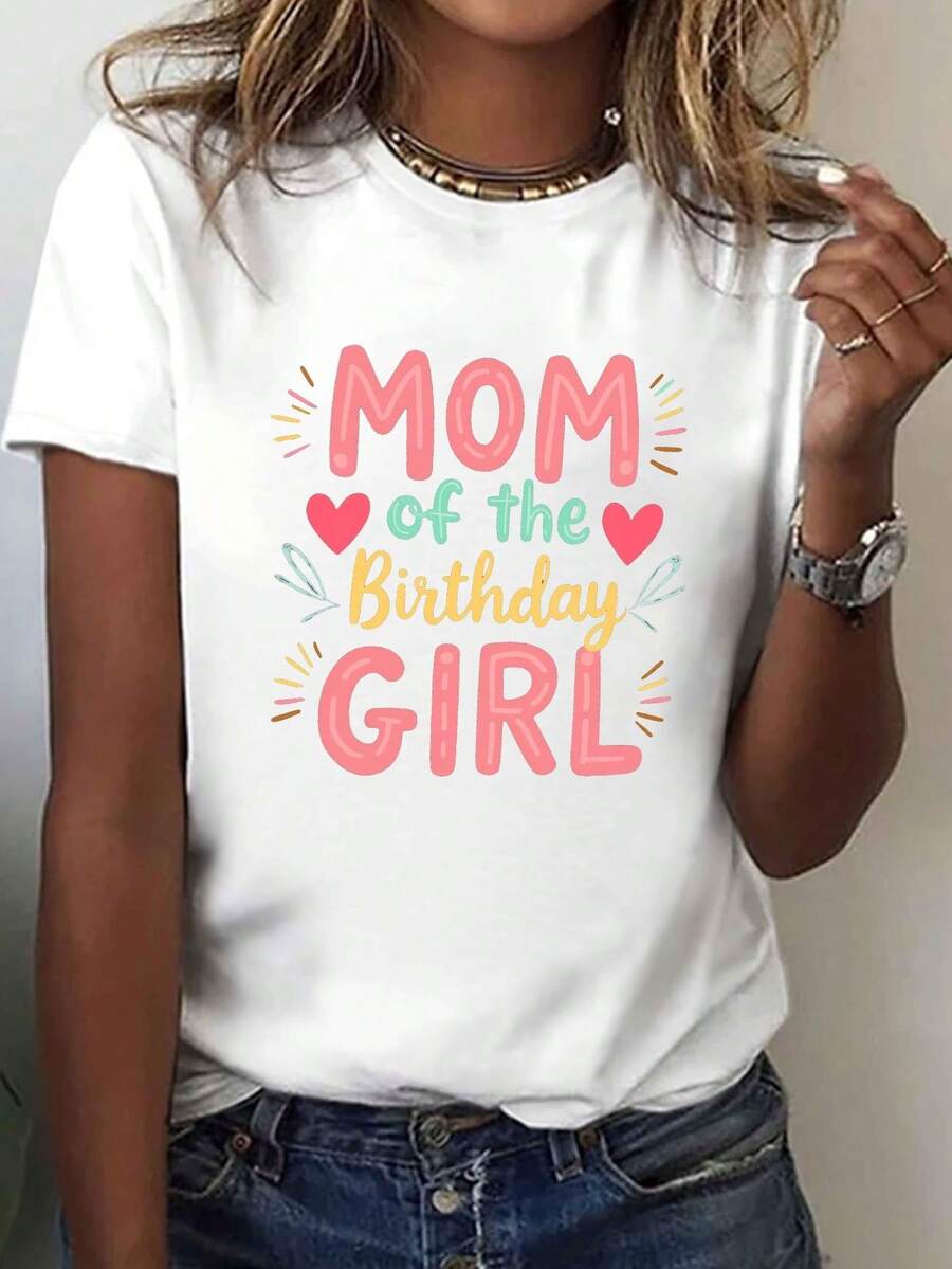 Pure Cotton Women's T-Shirt, Birthday T-Shirt For Mom, Casual Short Sleeve Round Neck Top, Women's Clothing For Spring And Summer, Basic And Fashionable T-Shirt Suitable For All Seasons, Solid Color, Comfortable Fit, Elegant, Casual, Urban Style, 220G, Women's Tops For Outdoor Activities. - 白色 - 查看 1