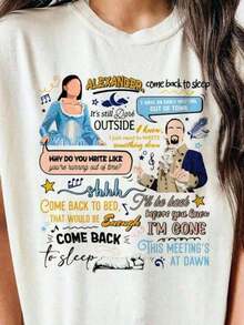 Women's "Don't Be Bitter" Short Sleeve T-Shirt, Casual T-Shirt, Cute Clothes For Girls, 100% Cotton - 白色 9 - 查看 7