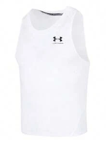 Under Armour HeatGear 系列丨速乾男子專業訓練緊身無袖背心 - 白色 - 查看 1