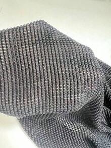 Vestido camisa de mujer con cuello en V, recorte en la cintura y manga larga - Negro - Ver 5