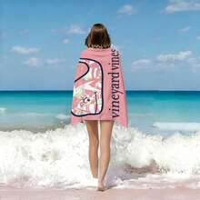 Vineyard Vines 沙滩巾（1条装）- 超柔软速干超细纤维材质，亮粉色设计，适合旅行、泳池、露营和游泳。 - 彩色 - 查看 6
