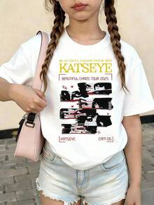 Camisetas de Verano con Estampado KATSEYE, Camisetas de Manga Corta Estilo Vintage Y2K, Ropa para Niñas, Ropa para Niños, Camiseta Gráfica, Ropa de Verano, Camiseta de Verano Estilo Y2K Perfecta para Chicas Modernas. Camiseta de manga corta para niños, cómoda y transpirable. Suitable For Both Boys And Girls.Playera Blanca Hombre Y Mujer Blusas Casuales Verano Y2k Playeras Basicas Algodón - Blanco - Ver 8