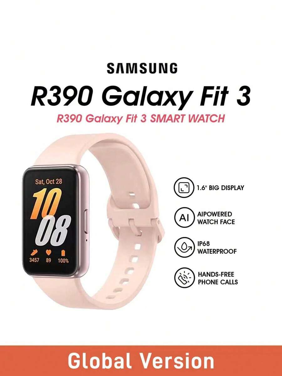 Samsung Galaxy FIT 3 (2024) 1.6 英寸 AMOLED 显示屏，14 天电池续航时间，100 多种表盘，100 多种运动模式 - 查看 1