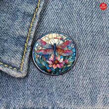 1 buah Bros Capung Kaca Berwarna-warni 2D, Aksesori Kreatif Unik yang Cocok untuk Pakaian, Ransel, Kerah, dan Topi. Barang fashion multifungsi ini menghadirkan nuansa istimewa untuk setiap kesempatan, termasuk Natal. - A - View 3