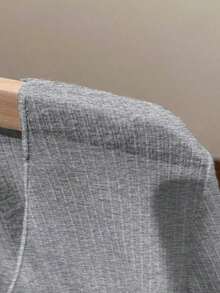 Vestido camisero con adorno de encaje, blusa de punto transparente de manga larga como cubridor para mujeres, para el verano - Gris - Ver 5