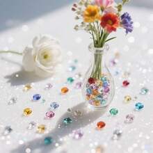 1500 Acrylic Diamonds - Perfect For Weddings, Parties And Other Occasions, Can Be Used As Crystal Diamonds, Vase Filler Beads, Decorations, Small Craft Pearls, Christmas Decorations, Halloween Decorations. - Mixed 4mm - View 6