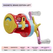 Teben Linglong Youth Edition Dc Drum Reel, 7.2:1 Speed Ratio, 5+1 Metal Double-Sealed Bearings, 5kg Maximum Braking Force, High Precision, High Pressure Resistance, Fifth-Generation Unloading Alarm, General-Purpose Long-Range Anti-Explosion Line Noise Micro-Object Luya Fishing Reel - Magnetic Brake Version - Left Side - View 8