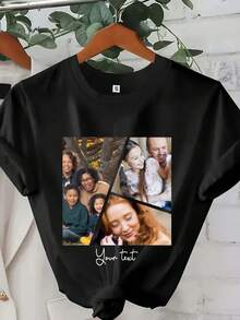 Camiseta personalizada con foto y texto, Camiseta personalizada con foto, Camiseta para despedida de soltera, Regalo de cumpleaños con foto de cara personalizada, Camiseta de cumpleaños con foto, Camiseta de novia, Camiseta de foto de favor de despedida de soltera, Camiseta personalizada para despedida de soltera - Blanco - Ver 6