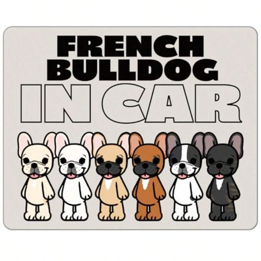 車用マグネット ミニチュアシュナウザー Dog in Car/うちの子が乗ってます カーステッカー ドッグインカー/耐水 耐光 日本製/犬 イラスト - フレンチブルドッグ - チェックする 1