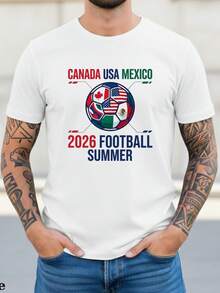 Camiseta de Fútbol de Verano 2026, Camiseta de Canadá, México, EE. UU., Fútbol Global 2026, Regalo para Fanáticos del Fútbol, Camiseta de Fútbol Internacional, Camiseta para Fanáticos del Deporte - Negro - Ver 6