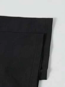 Camiseta negra holgada de manga corta con cuello redondo y estampado de ADN, estilo casual Y2K, para hombre y mujer. - Negro - Ver 4