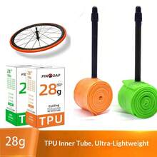 公路車超輕 TPU 內胎 700CX18/28 輕量法式氣嘴 48/65/85/100mm 便攜式登山車配件超輕內胎 - 彩色 - 查看 2