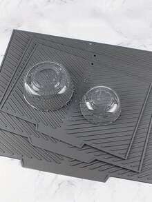 1 pieza Tapete de secado de platos de silicona plegable y resistente al calor, tapete de drenaje de cocina multifuncional, plegable, resistente a altas temperaturas, tapete de drenaje de cocina multifuncional, adecuado para vajilla y utensilios de cocina, tapete de cocina antideslizante adecuado para el lado del fregadero, natural e higiénico, esencial para tu hogar cálido de otoño/invierno y decoración de cocina navideña - Multicolor - Ver 3