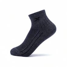 XTEP--Mid-Calf Socks I Mid-Calf Socks Men's Breathable Badminton Running Sports Socks Comfortable Soft Mid-Calf Socks 5 Pairs Dark Gray - Dark Gray - View 4
