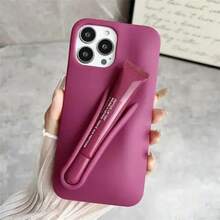 Silicone Phone Case With Lip Gloss Holder Back Stick On Holder For 17/16/15/14/13 Pro Max Plus 17 Air Valentine's Day Fundas Para Custom Phone Case  Fundas Pink Phone Case Cute Phone Cases - Lemontini - Xem 6