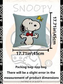 SNOOPY 主題枕套與周邊抱枕，復古美式風格，適合臥室、沙發裝飾，亦可作為壁龕或宿舍裝飾，外觀極簡百搭 - 彩色 - 查看 3