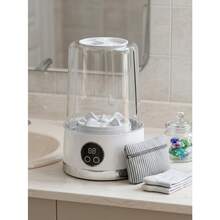 Unisex Mini Portable Compact Washing Machine With Digital Display, Quick Wash For Baby/Underwear, Minimalist Style, Desktop Washing Machine - White - View 2