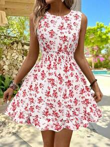 Vestido casual - Vestido casual moderno - Vestido casual de vacaciones - Vestido pastoril para mujer - Vestidos de verano para mujer - Ropa de mujer - Vestidos talla grande vendidos - Atuendos de verano para mujer - Rosa Pálido - Ver 1