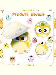 6/12pcs Owl Shaped Sticky Notes. Back To School Decorative Stickers. Multi-Color Practical Memo Pads. Suitable For Planning And Recording Schedules. Applicable For School, Office, Home, Back To School Theme Party Gifts And Other Occasions. - Owl - View 6