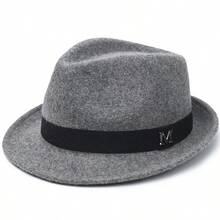 1件英式紳士軟毛氈帽，男士復古羊毛氈紳士帽，經典復古爵士 Trilby 帽，戶外休閒旅行帽，秋冬時尚配件，適合返校穿搭配件 - 英倫禮帽 - 查看 17