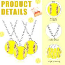 Ecation - Collar deportivo de baloncesto, sóftbol, 24 piezas, joyería de baloncesto, softbol, cadena de fanáticos deportivos, regalo para amantes del baloncesto - como en la foto - Ver 3