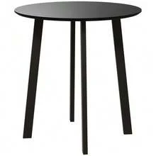 Round Dining Table, Kitchen Table, Side Table, Dining Table With Angled Legs For Kitchen, Dining Room, Living Room, Modern Design, Black, 72 X 72 X 75 Cm - Black - View 1
