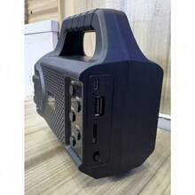 BOCINA BLUETOOTH 3 CON LINTERNA Y PANEL SOLAR Altavoz Portátil con Luz y Energía Solar - Negro - Ver 5