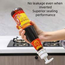 3pcs 10.6*21cm Leak-Proof Soy Sauce Pump Dispenser, Sauce Divider, Ketchup Bottle, Kitchen Tool - Multicolor - View 7