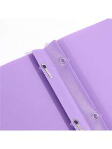 1pc A4 Dual Pocket PP Plastic File Folder, Tadpole Clip Dual Sleeve American 3-Ring D-Ring Report Binder, Suitable For School Office Document Storage - A - View 9