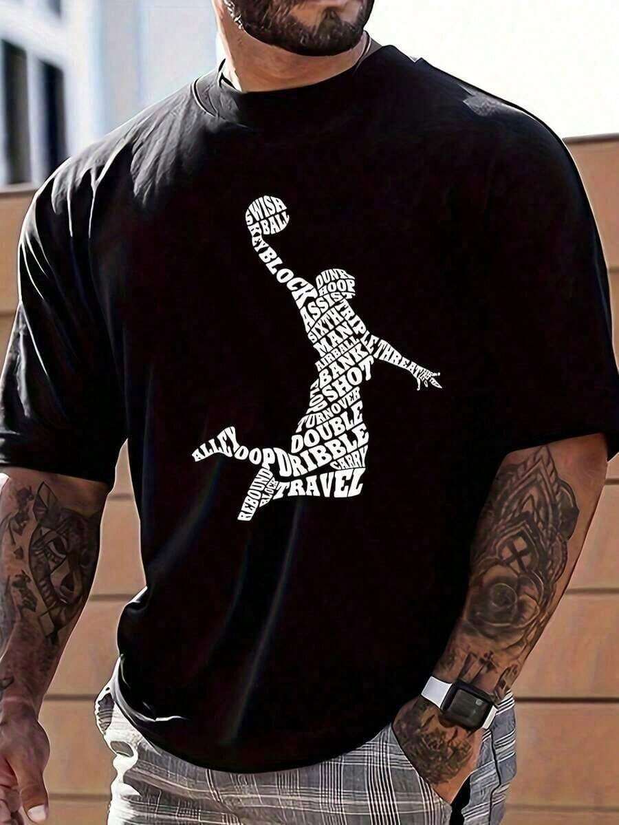 100% Pure Cotton, Breathable And Gentle On The Skin. Classic Crew Neck Design, Slim Fit, And Flattering For All Body Types. Fashionable Print With A Minimalist Style And High-Quality Finish. Unisex Design Perfect For Matching Outfits, Ideal For Everyday Wear, Dates, Leisure, And Streetwear – Versatile And Timeless. - 黑色 - 查看 1