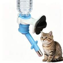 1 pieza Dispensador de agua para mascotas de acero inoxidable con bola rodante, diseño de doble surtidor que se ajusta a botellas de bebidas, color aleatorio - 500 - Ver 2