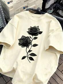 Camiseta de hombre Halloween 220g algodón lavado regalo de Navidad para hombre camiseta de talla grande regalo divertido y original enviada desde almacén local diseño estampado a la moda corte holgado letras elegantes elección perfecta cuello redondo top versátil estilo vintage desgastado playeras de hombre camiseta de mujer nacional envio - Albaricoque - Ver 8