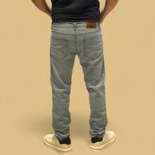 Men's Slim Fit Premium Denim Jeans With Elastane Lycra - 藍色 - 查看 2