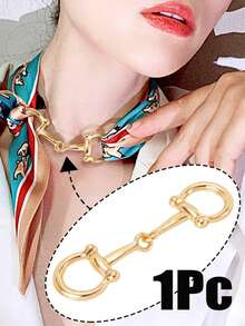 1pc/2pcs/4pcs Asymmetrical Metal Scarf Clips, Fashionable Accessories Multi-Functional Hijab Clips - Multicolor - View 8