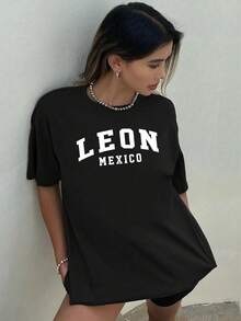 100% Cotton 180g Unisex T-Shirt, New York/Los Angeles Style - Y2K Streetwear Basic Loose Fit T-Shirt - Urban City Top For Couples - Premium Streetwear - 黑色8 - 查看 6