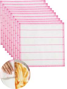 5PCS/10PCS Cotton Gauze Cleaning Cloths, Ultra Absorbent, Reusable And Washable For Kitchen, Bathroom, And Household Surfaces - Multicolor - View 1