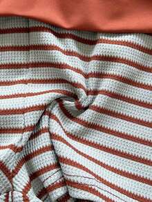2 piezas Conjunto de camiseta de tirantes y pantalones cortos de punto a rayas con hebilla de metal, estilo casual de vacaciones, adecuado para fiesta, San Valentín, cita, discoteca, bohemio, vacaciones, otoño, ropa de mujer, vintage, días fest - Multicolor 2 - Ver 7