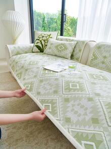 1 Đệm sofa lụa băng mát kiểu Bohemian, Thảm làm mát sofa mùa hè, Đệm chống trượt cố định mùa hè, Vải bọc tựa lưng chống trầy xước cho mèo, Thích hợp cho sofa chữ L và sofa 1/2/3/4 chỗ ngồi (1 chiếc). - màu xanh lá - Xem 4