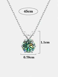 1 Vòng cổ 6 móng bằng bạc 925 Sterling thời trang và đa năng, thích hợp để đeo hàng ngày, tiệc tùng, ngày lễ, ngày lễ tình nhân, Giáng sinh, quà tặng trang sức cho phụ nữ - xanh lam - Xem 3