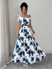 Women Midi Dresses - 皇家藍 - 查看 7