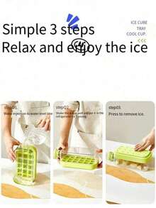 1PC 2-In-1 Easy Release Ice Bucket And Cup, Press Mechanism, Perfect For Cold Cocktails, Whiskies, And Beverages - Multicolor - View 10