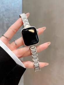 1條女款手錶錶帶 黑玫瑰金 金色 銀色 時尚高端 適用於 Apple 38/40/41(第10代 42) 42/44/45/46/49mm 49mm 45mm 44mm 42mm Series11 10 9 8 7 6 5 4 3 2 1 Ultra SE 低調奢華時尚金屬錶帶 適合生日禮物 - 彩色 - 查看 5