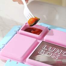 Boîte à lunch bento pour adultes, avec ustensiles, lavable au lave-vaisselle et au four, étanche, empilable, boîte à lunch pour le travail, le pique-nique, l'école - Multicolore - Voir 4