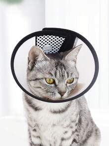 Adjustable, Multiple Sizes, Elizabeth Collar, Pet Rehabilitation Cone, Breathable, Lightweight, Soft And Comfortable, Anti Licking, Waterproof, Anti Bite Protective Neck Cone, Wound Healing Cone Collar, Scratch Resistant Medical Protection Cone - View 4