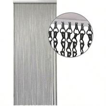 Aluminium Door Fly Screen Metal Chain Curtain Blind Insect Blinds 214cm *90cm - Blue Sliver - View 9