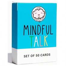 Mindful Talk 50 Mindfulness Reflection Prompt Question Cards, Intimate Communication Conversation Tabletop Game, Portable Mini Leisure Toy For Daily Break Family Night Couple Date Holiday Indoor Gathering Entertainment - Multicolor - View 5
