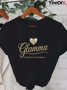 Camiseta Suave Glamour Abuela para Mujer - Negro - Ver 6