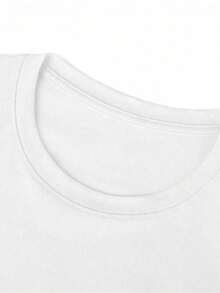 Women's Pure Cotton T-Shirt, Plus Size, Loose Fit, Modern And Casual Style With "Intertwined Hearts With Chain" Print, Suitable For All Seasons, Comfortable And Soft Fabric, Ideal Gift For Girlfriends And Friends, Perfect T-Shirt For Daily Wear And Outdoor Activities. Tops For Women - 白色 - 查看 3