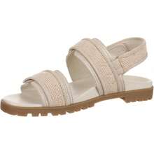 Vionic Cassidy Slingback Sandals - 7.5 + Vải lanh vàng, kim loại, da - Xem 4